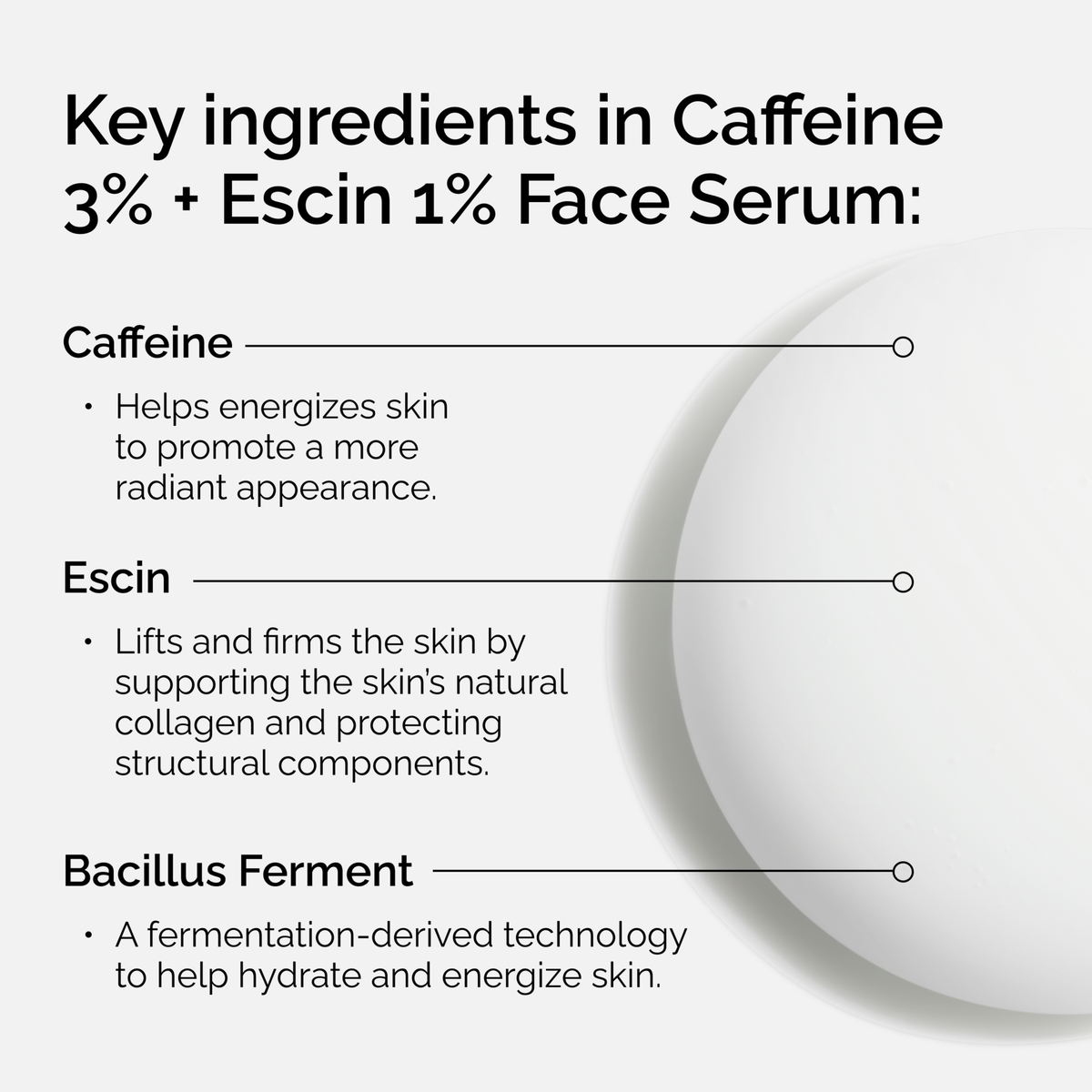 Caffeine + Escin Face Serum Targeted Serum Care T4